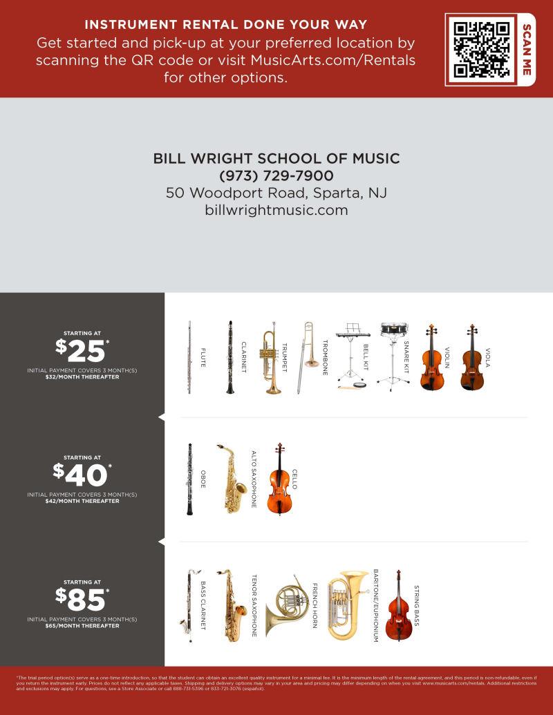 Instrumant Rental Rates